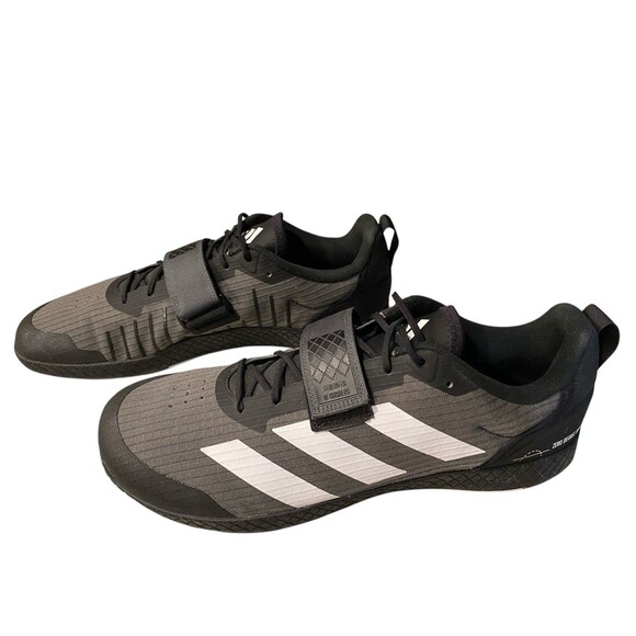 Adidas The Total Trainer Men's 13 Black White Weightlifting Shoes Gym GW6354 - Picture 2 of 9